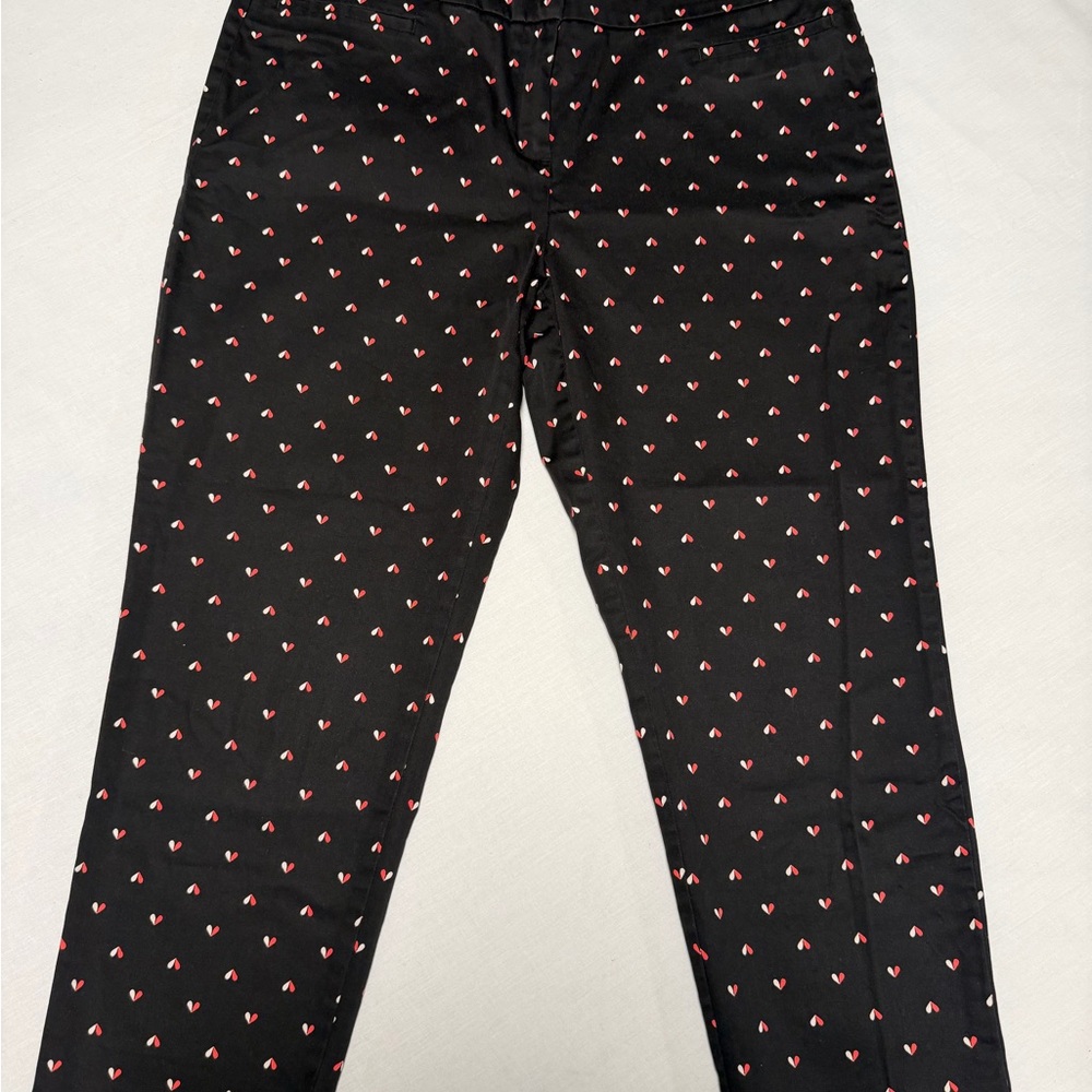 Charming Heart Print Girls Casual Pants